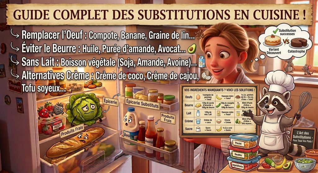Remplacer un ingrédient : 20 alternatives simples
